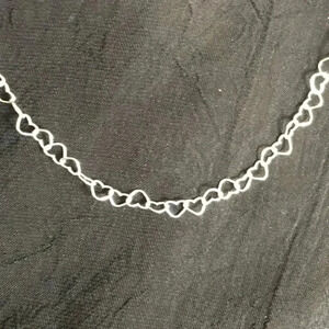 Interlocking Hearts 20” Solid 925 Sterling Silver Necklace Chain NWT